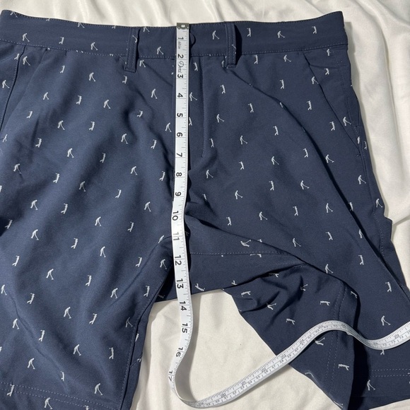 Tee Time Golf Shorts Navy Blue with White Golfer Dots Size 34 - Picture 10 of 11